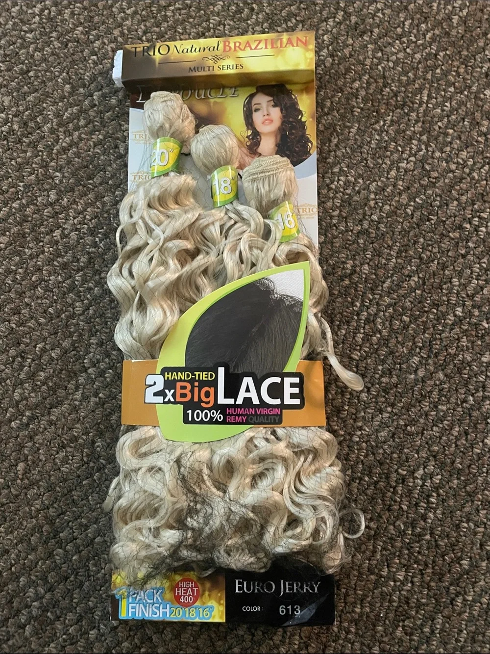 Trio New York Euro Jerry 613 Blonde Hand-Tied Lace Hair Weave
